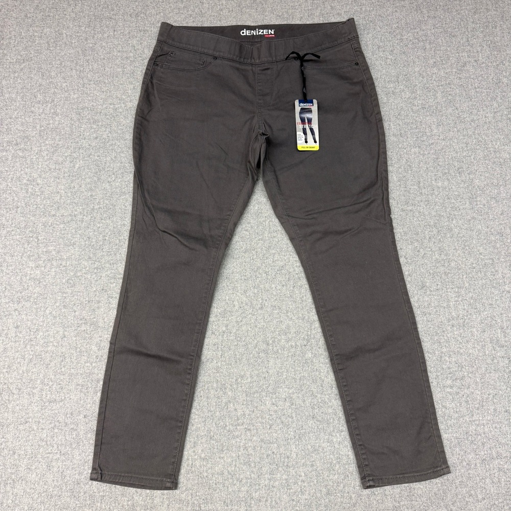 Denizen Levi's Skinny Pants Size 18 Medium Gray Essential Stretch Pull-On NWT